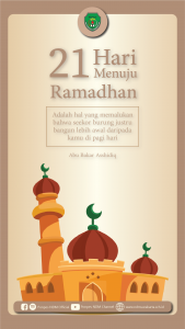 H-21 Menuju Ramadhan 1443 H / 2022 M