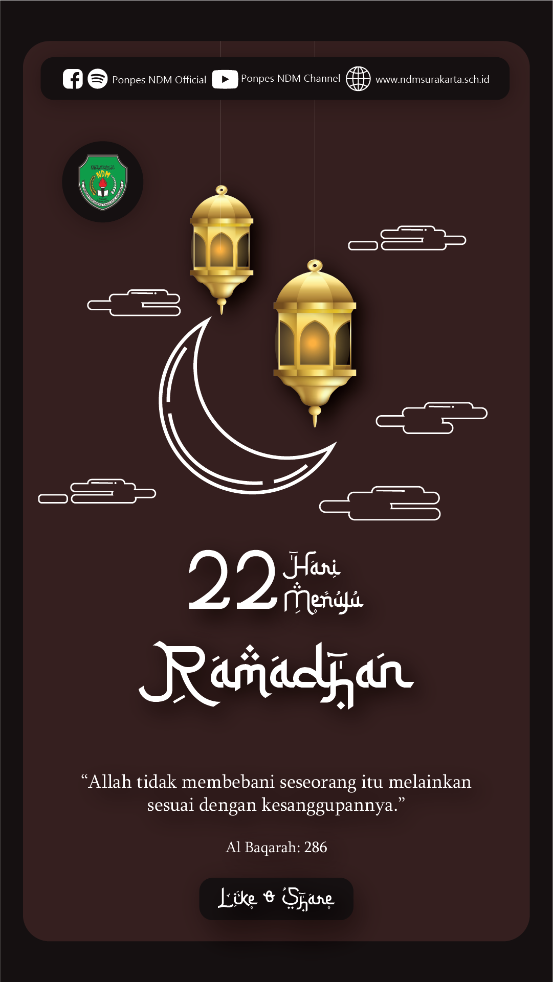 H-22 Menuju Ramadhan 1443 H / 2022 M